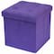 Sorbus 15" Faux Suede Storage Ottoman Cube